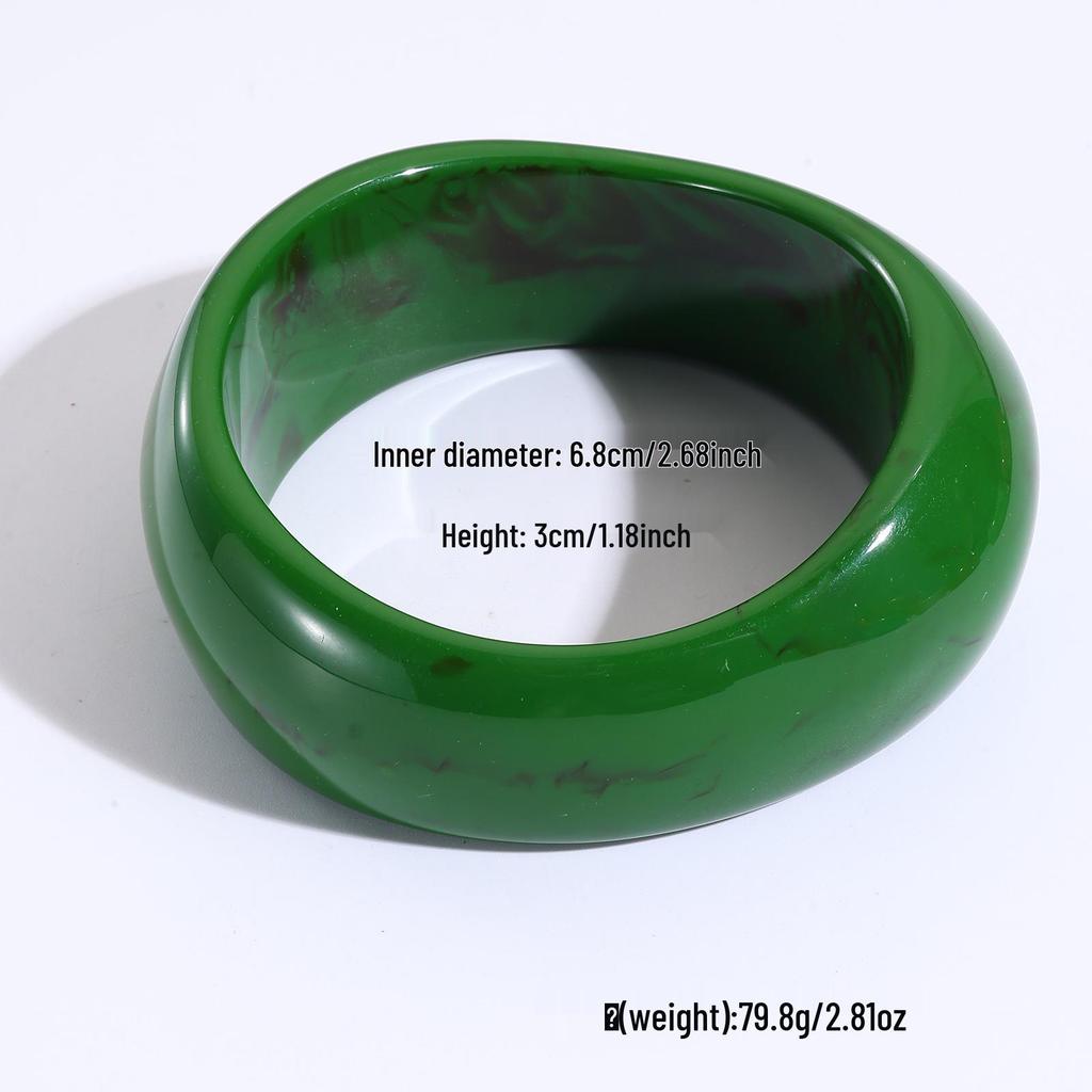 Europese & Amerikaanse Retro High-End Semi-Transparant Ovaal Hars Armband voor Meisjes