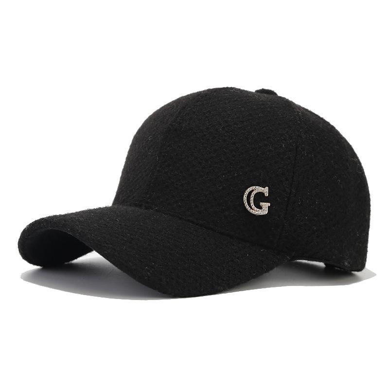 

Осень и Зима Универсальная Бейсболка с Буквой D Вельветовая Теплая Кепка с Козырьком Женская Новая Жесткий Верх Маленький Солнцезащитный Козырек one size fits all