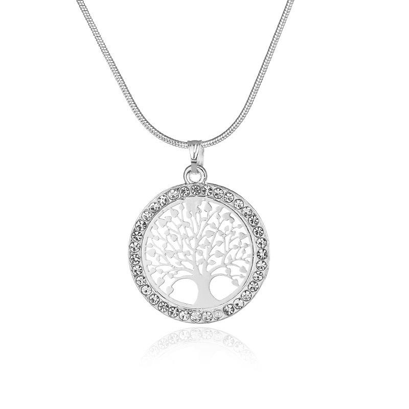 European and American Jewelry Tree of Life Pendant Jewelry Fashion Hollow Peace Tree Necklace Bracelet Jewelry