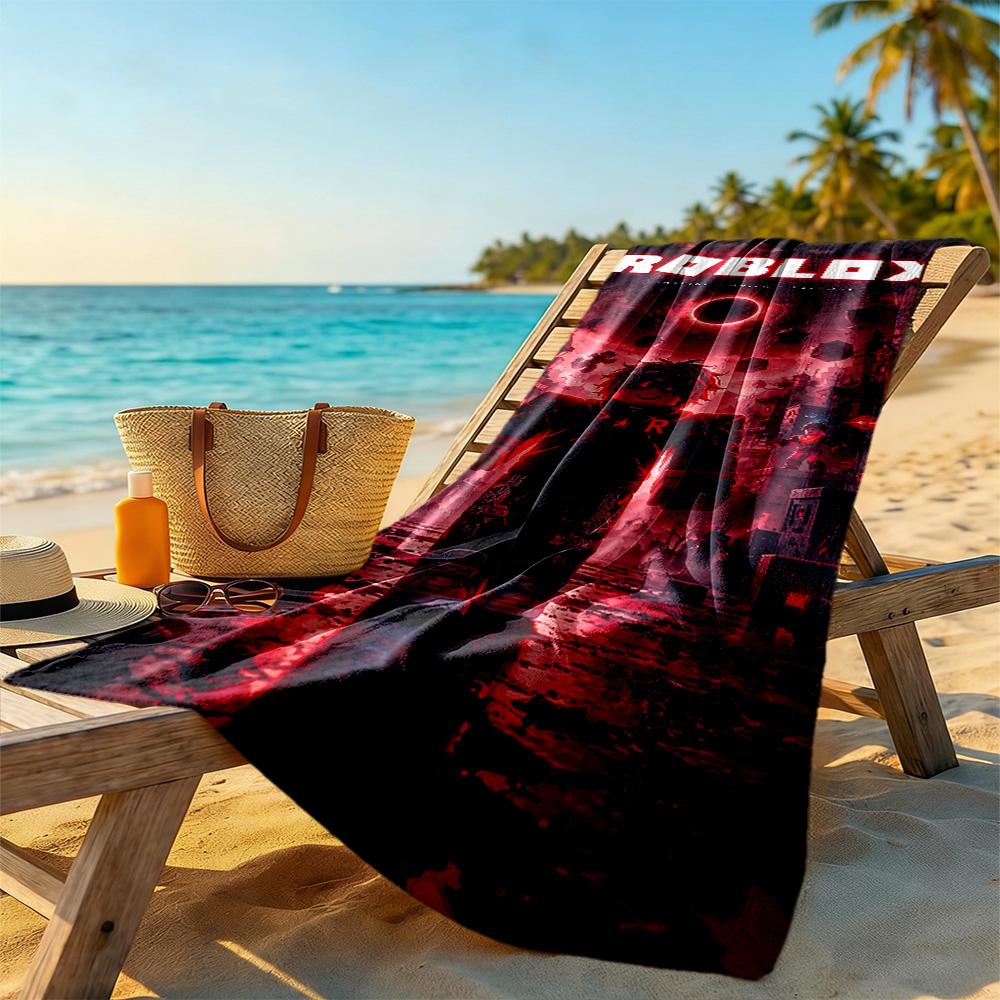 Roblox Beach Towel Super Soft & Absorbent Comfortable Lightweight Portable for Swimming,Beach,Camping, Travel, Beach Accessories,Gym