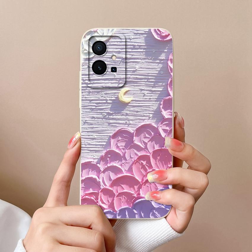 For Vivo Y55 Y56 Y70 Y72t Y73 Y74 Y75 Y77 Y81 Y85 Fashion Liquid Silicone Phone Case Lovely Cat Pattern Anti Drop Full Protective Cover For Vivo Shell