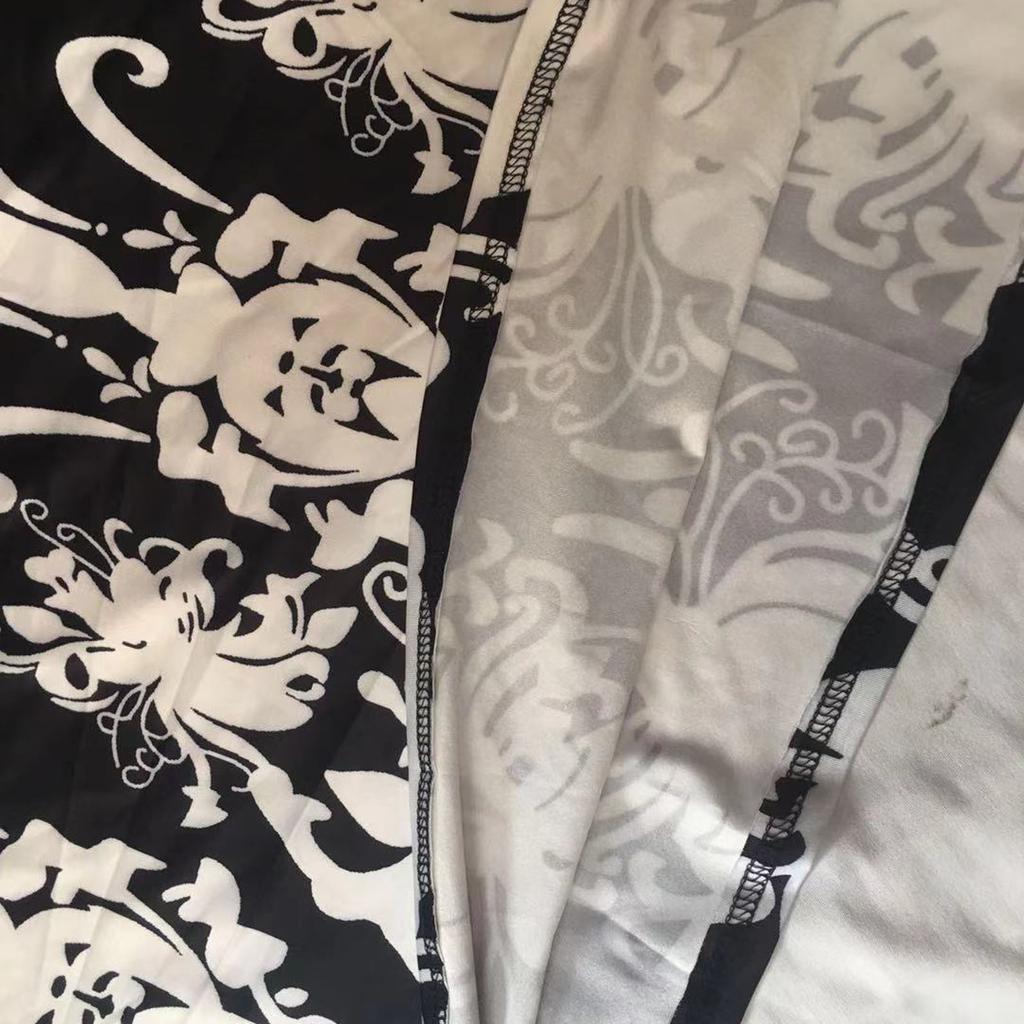 Women Summer  Print Hollow Out Sleeveless Loose Tank Mid Dresses