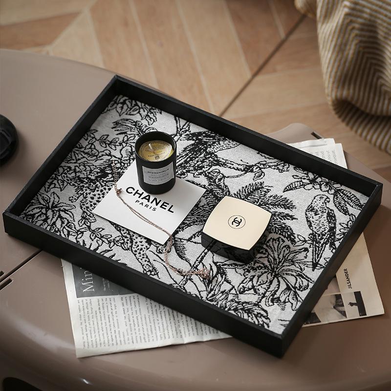 Elegant Leather Decorative Tray for Coffee Table - Ideal for Candles, Perfume, and Cosmetics