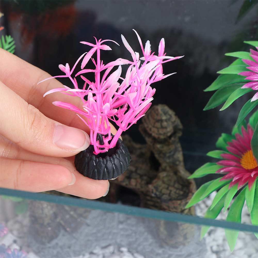 Decorative Artificial Aquatic Plants Mini Lifelike Water Weeds Ornament Simulation Plastic Fake Water Plants Home