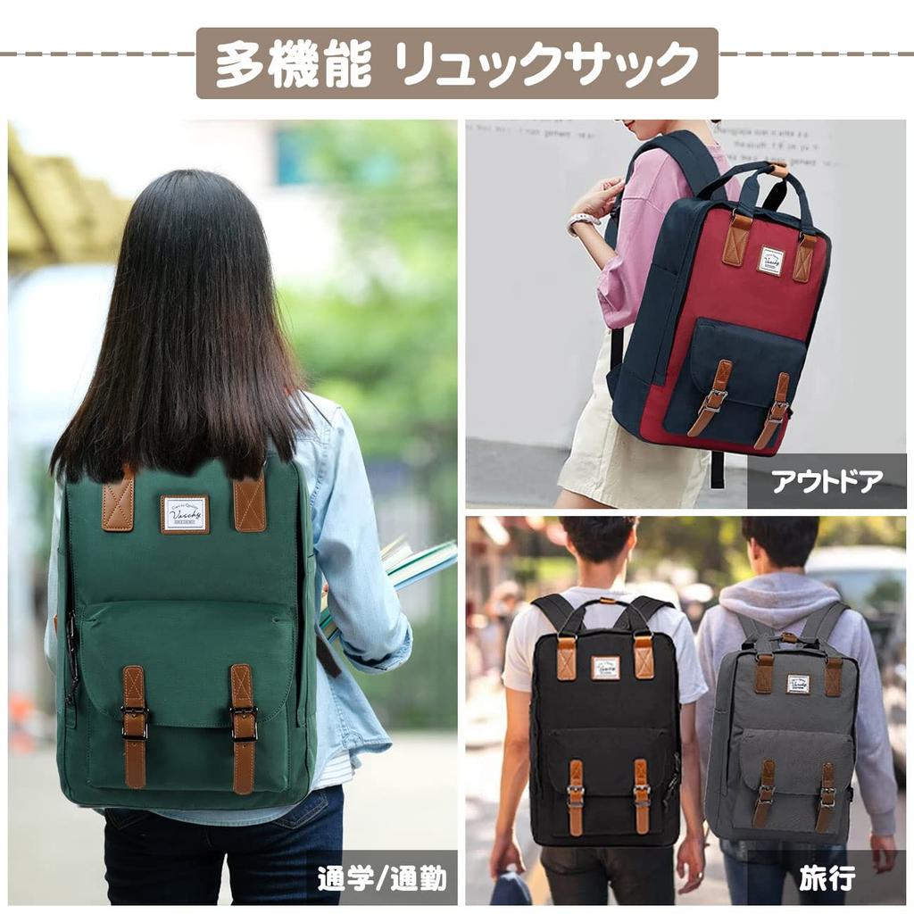 Vaschy Large Backpack for High School Men and Perfect for and Duck Gray Women's Backpack, Lightweight, Square, Capacity, School/Business Students,