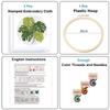 Embroidery Hoop Embroidery Stitch Practice Kit Needle Thread DIY Crafts Plant Embroidery Kit Needle Punch Handmade Ornament
