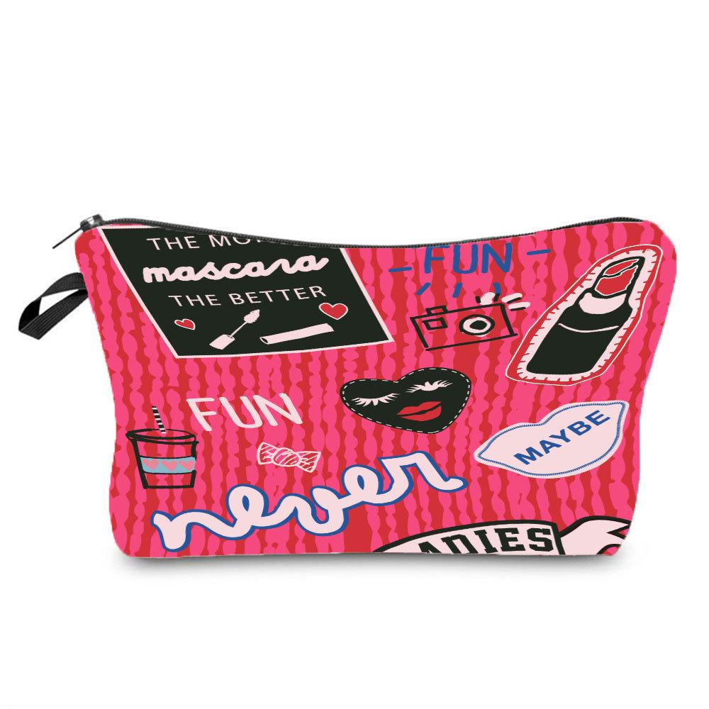 Women Flower Print Cosmetic Bag Toiletries Organize Travel Storage Case 6668