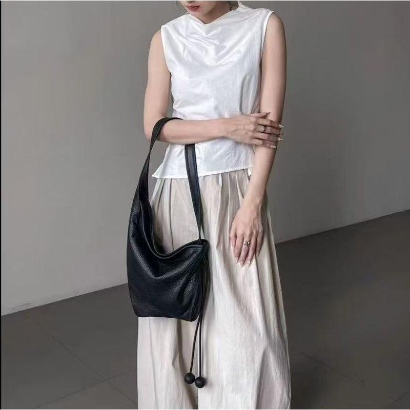 

Cbfyz Kkgsr Узор слона Козья кожа Круассан Женская рабочая одежда Сумка-хобо Тоут Праздный стиль На плечо Сумка-мессенджер Black