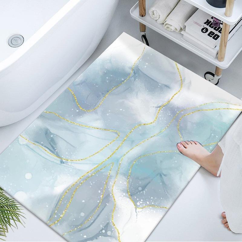 Bathroom Floor Mat Toilet Carpet Absorbent Bathroom Door Mat Bathroom Door Mat