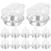 12Pcs Clear Cake Stand with Dome Cover Premium Material for Home Party Dessert Display Cake Stand with Dome Mini Dessert Plates
