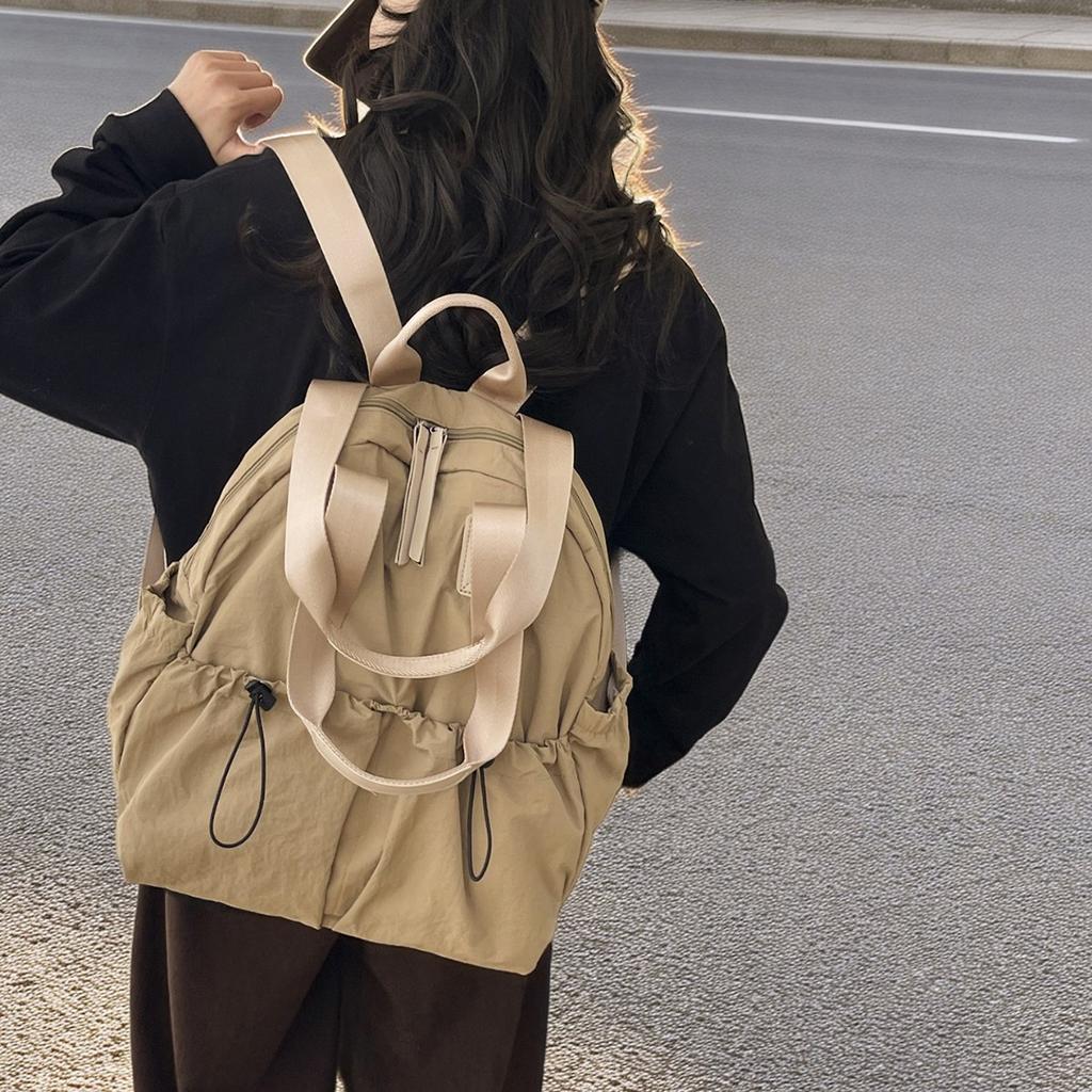 Schoolbag Simple Niche Backpack Portable Casual Large Capacity Shoulder Bag Loose Fashion Versatile Commuter Women's Backpack