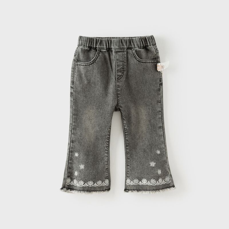 David Bella Children s Pants Girls  Jeans 2026 New Style Baby Girl Cropped Pants Spring Lyocell Casual Pants Light Gray [Ready in Stock] 80
