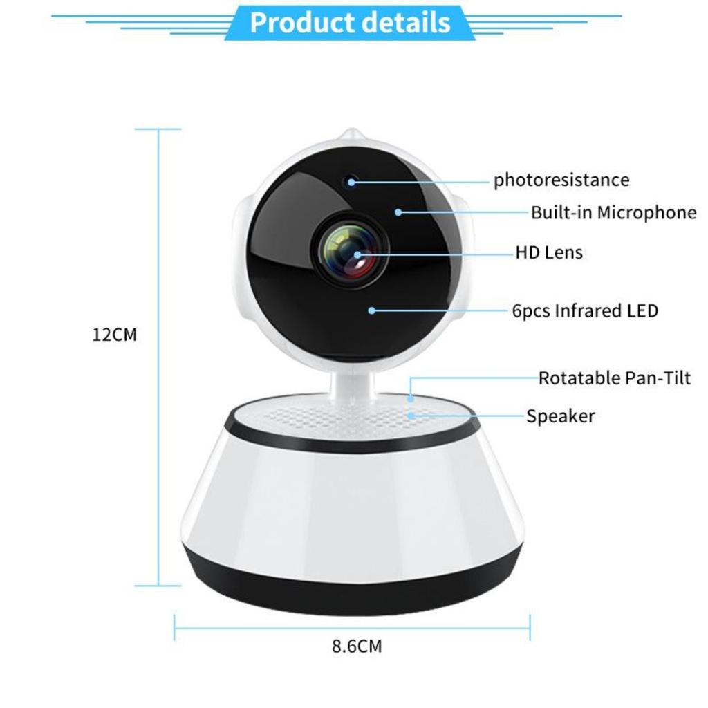 Telecamera WIFI per casa intelligente Telecamera di sorveglianza wireless IP Audio bidirezionale CCTV Pet Baby Monitor Telecamera interna di sicurezza