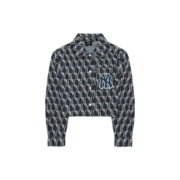 

New MLB Cube Monogram Cropped Coats Women s Navy 3FDKM0224-50NYD S