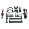Front Rear Axle Foot Pedals Pull Rod Suspension Frame Rudder Base for WPL 1/16 C64 Toyota RC Crawler Car Metal Upgrade Parts
