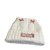 Korean Style Woolen Hat for Women Cute Cat Ears New Bow Warm Ear Protection Cold Hat Winter Fashion Knitted Hat