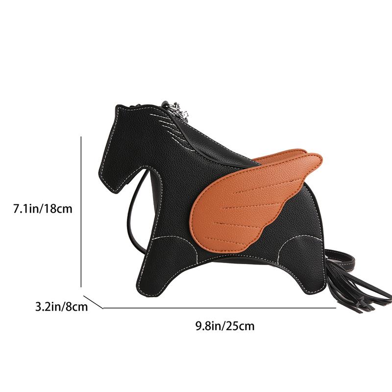 Yogodlns High Quality Women PU Leather Shoulder Bag Fashion Horse Shape Handbags Crossbody Bags for Women Casual New Female Messenger Bag