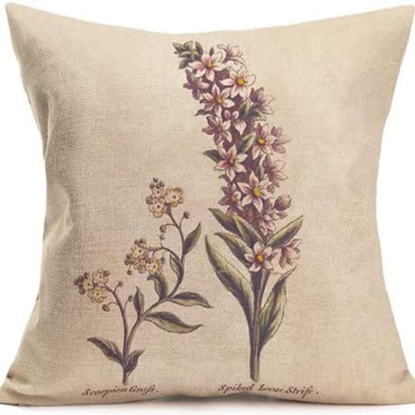 Popular Green Plant Linen Pillowcase Modern Simple Home Sofa Living Room Pillow Cushion