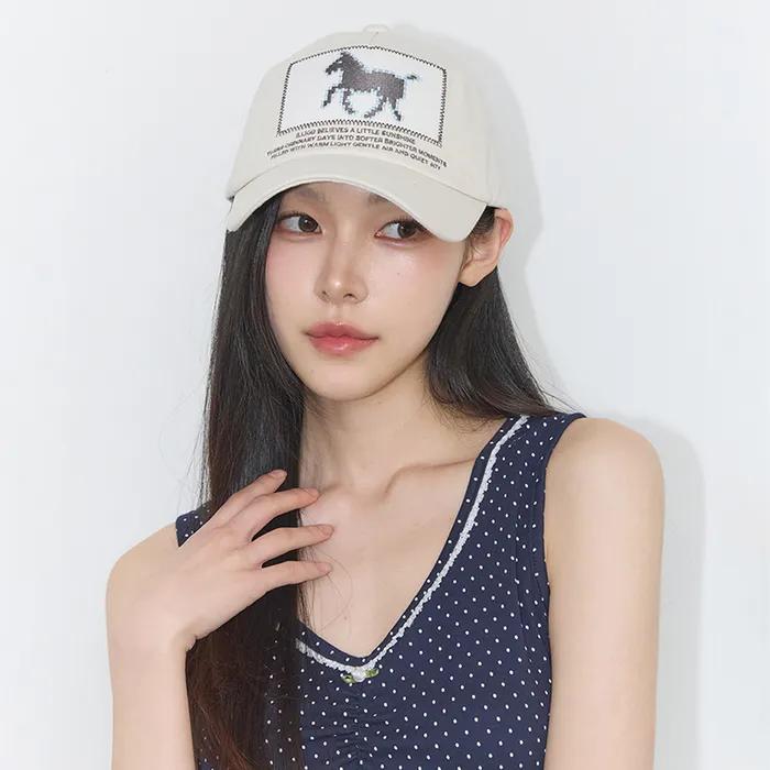 Pony Patch Ball Cap Cream
