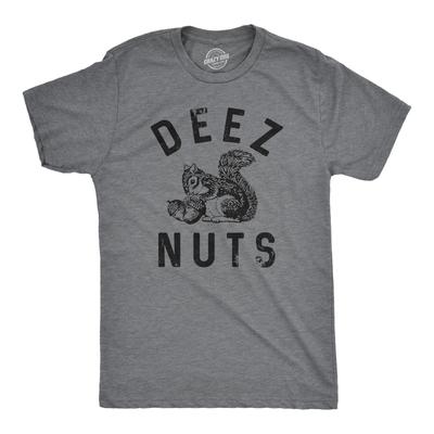 Deez Nuts T Shirt Funny Squirrel Acorn Adult Nut Joke