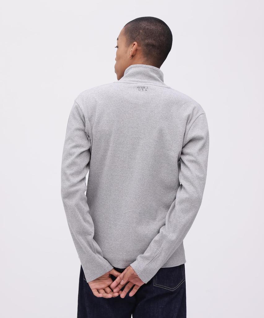 Avirex Daily Stand Rib Zip Jacket, Size S, 6153642, Gray, 014