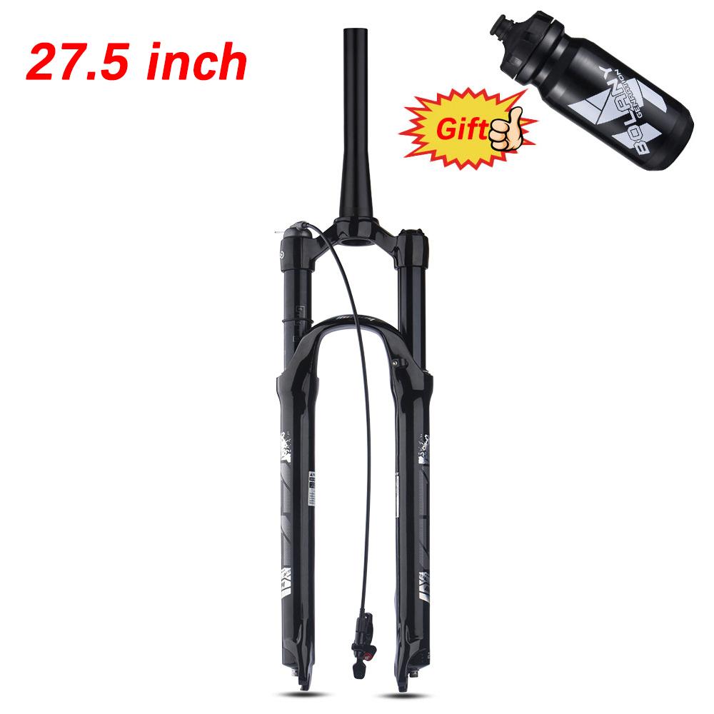 Bolany MTB Fork Magnesium Alloy Air Pressure Suspension 26 27.5 29 Inch Shoulder/wire Control Straight/conical Tube Lock Fork