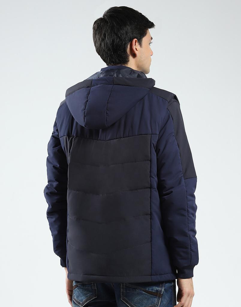 MONTE CARLO Men's Regular Fit Full Sleeves Solid Hooded Winter Jacket