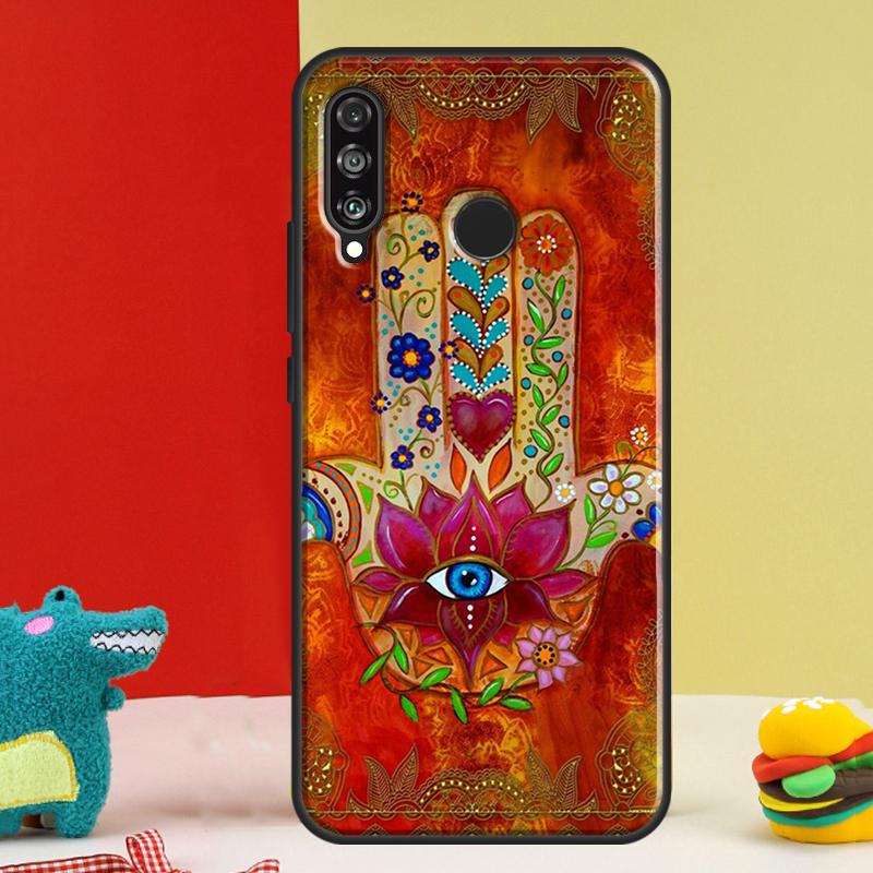 Hamsa Hand of Fatima For Huawei P30 Pro P60 P50 P20 P40 P Smart Nova 9 5T Honor Magic 5 Lite X8 X9 a 50 70 Case