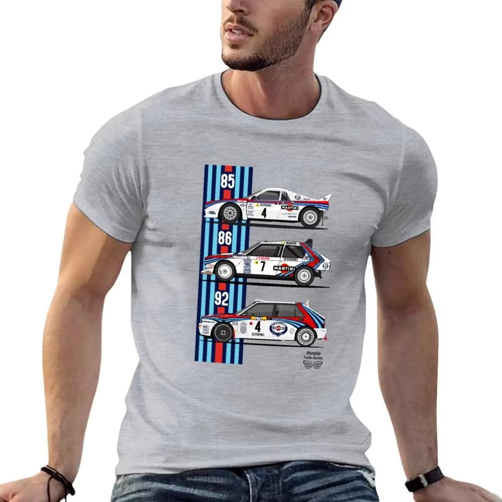 Lancia Martini Trio T-shirt Summer Top Graphics Mens T Shirts Pack 2025