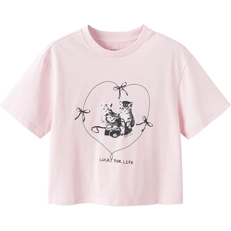 Balabala Girls Quick-Dry Short-Sleeve T-Shirt 150