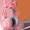 Kattöronhörlurar med brusreducerande mikrofon för flickor Heltäckande öronkåpor Trådbundna Over Ear Gaming