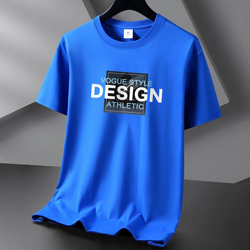 Men Loose Short Sleeve Letter Printed Pullover Compassionate Cotton T-shirt