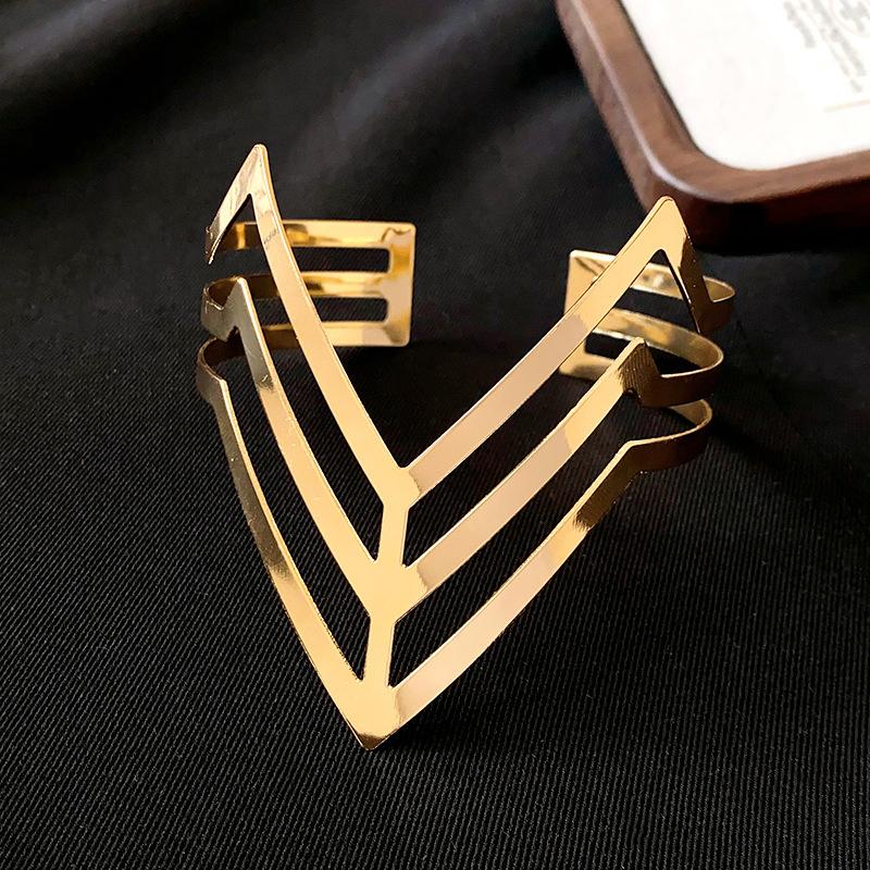 Vintage Eenvoudige Bovenarm Armband Voor Vrouwen Trendy Geometrische Waterdruppel Vorm Armbanden Verstelbare Feest Bruiloft Sieraden Cadeaus