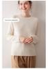 2025 Autumn/Winter Women's Pure Cashmere Round Neck Sweater - Saddle Shoulder, Thickened, Loose Fit, Slimming Knit Base Layer