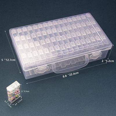 1 pz Scatola portaoggetti in plastica a 28/32/48/56/64 scomparti, Organizer per perline, ciondoli, accessori per gioielli per pittura con diamanti fai-da-te, Kit artistici Lotso