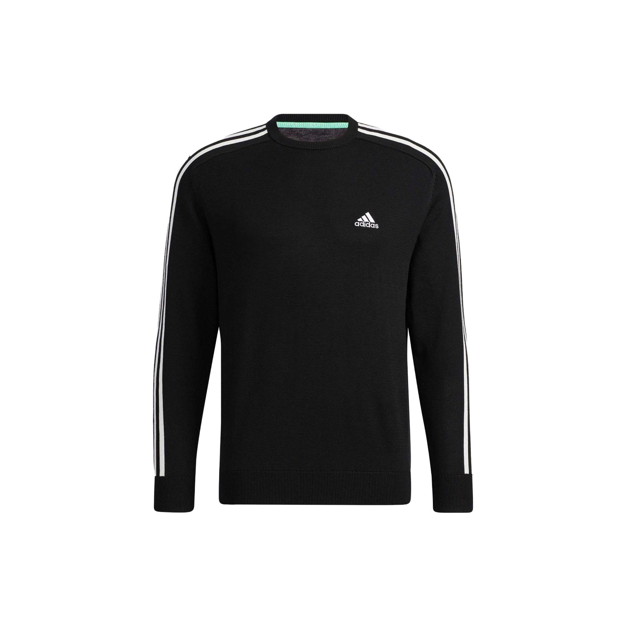 adidas 3-Stripes Long Sleeve Crew Neck Sweater Black Men s GV1203 XXL