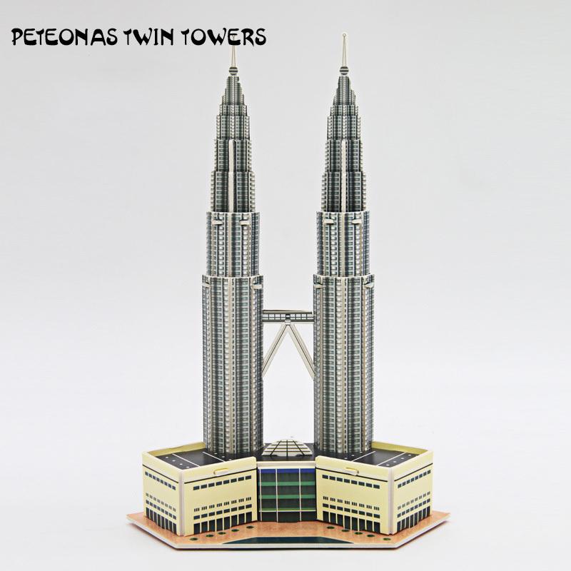 

FEOOE DIY бумага ручной работы 3D головоломка башня игрушки здание Эйфелева башня Пизанская башня архитектурная головоломка бумага WL