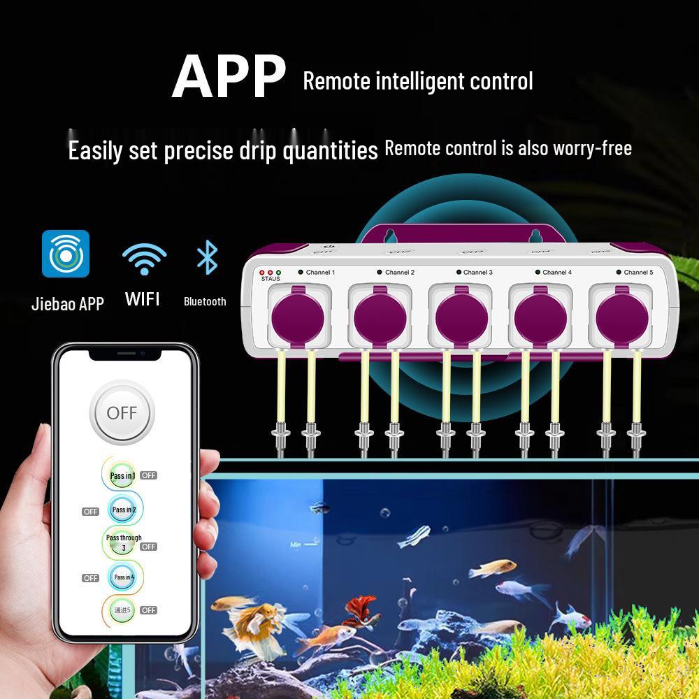 Smart Jebo Four-Head Silent Dosing Pump with Mobile Control - wfDOSER2.4 Compatible