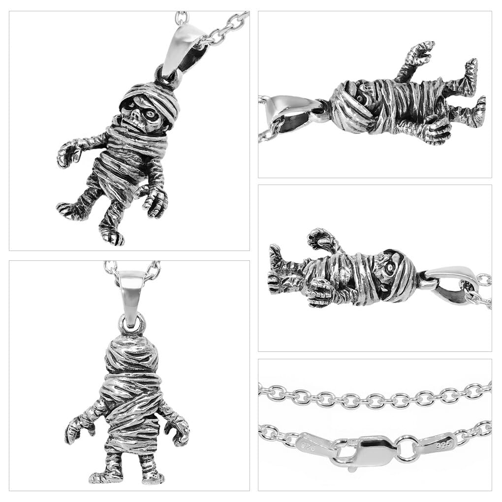 [Shinjuku Gin no Kura] Mumien-Anhänger (Keine Kette) Silber 925 3D Monster Bandagierter Mann Mumie Tot Ägyptischer Horror Merchandise Herren