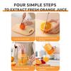 Manual Juicer with Lid Oranges Lemons Grapefruits Squeezer Tool Non Slip Suction Base Juices Extractor for Home Camping