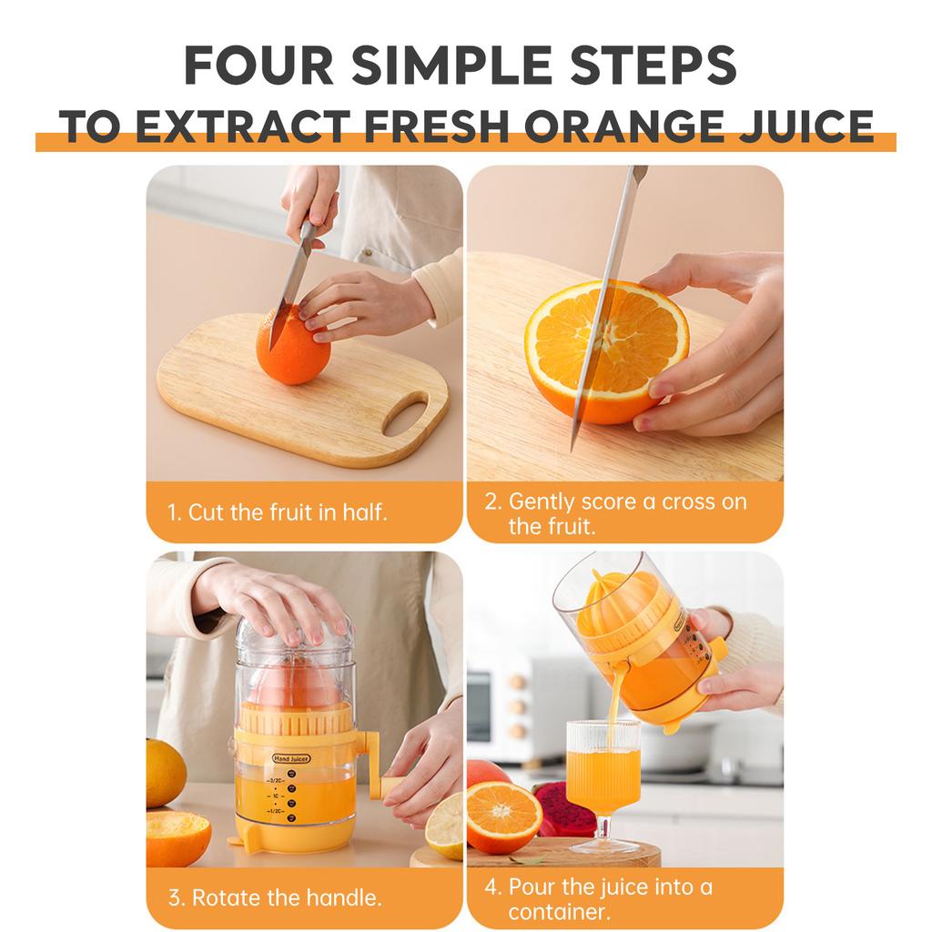 Manual Juicer with Lid Oranges Lemons Grapefruits Squeezer Tool Non Slip Suction Base Juices Extractor for Home Camping