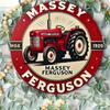 Vintage Massey Ferguson Tractor Sign  Round Aluminum Wall Decor for Home Garden Bar Cafe Garage Farmhouse  IndoorOutdoor