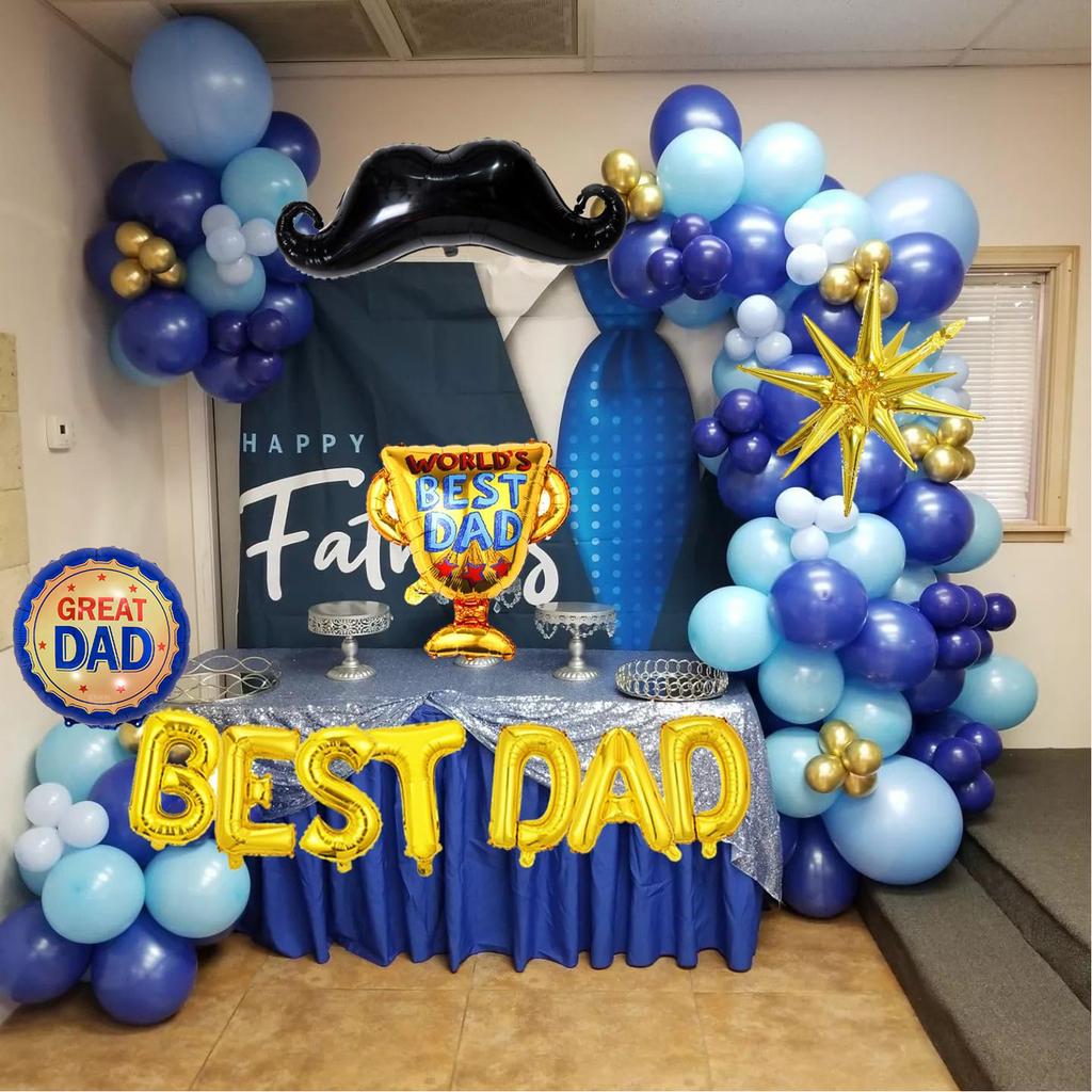 Father's Day Balloon Decoration Arch Set Happy Father's Day Balloon Best Dad Foil Balloon Father's Day Party Decoration Supplies