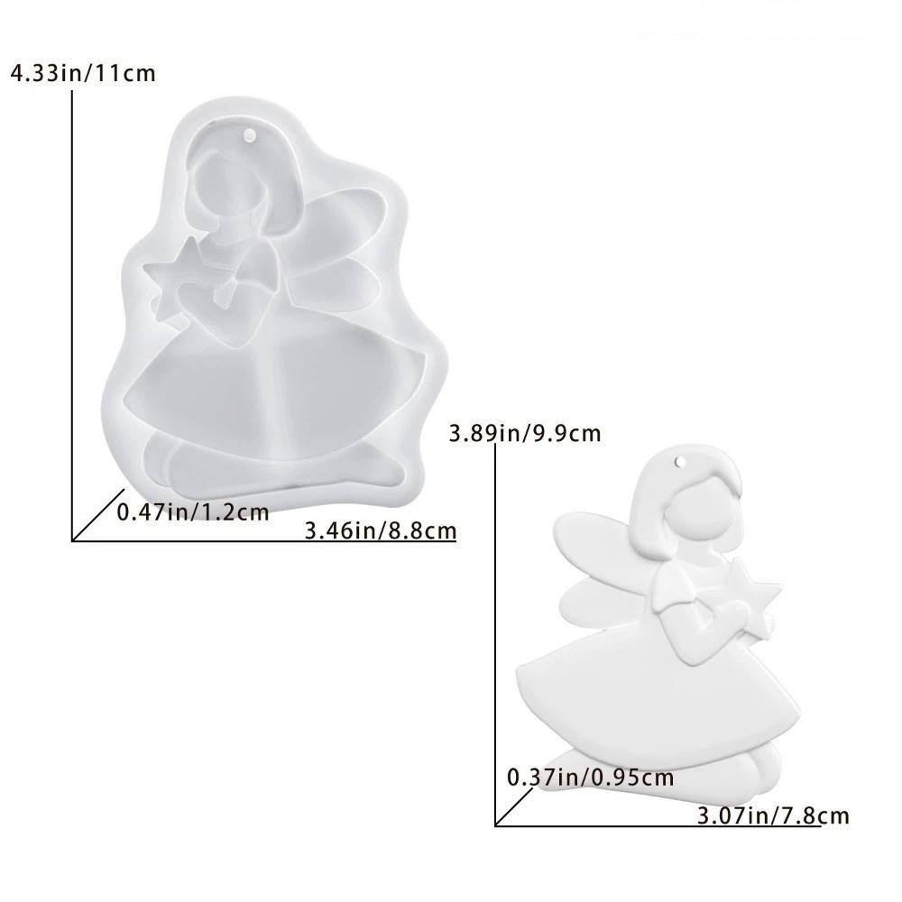 Little Girl Star Pendant DIY Resin Mold Little Angel Home Decoration Plaster Silicone Mold DIY Resin Craft Angel Plaster Mold AS PIC