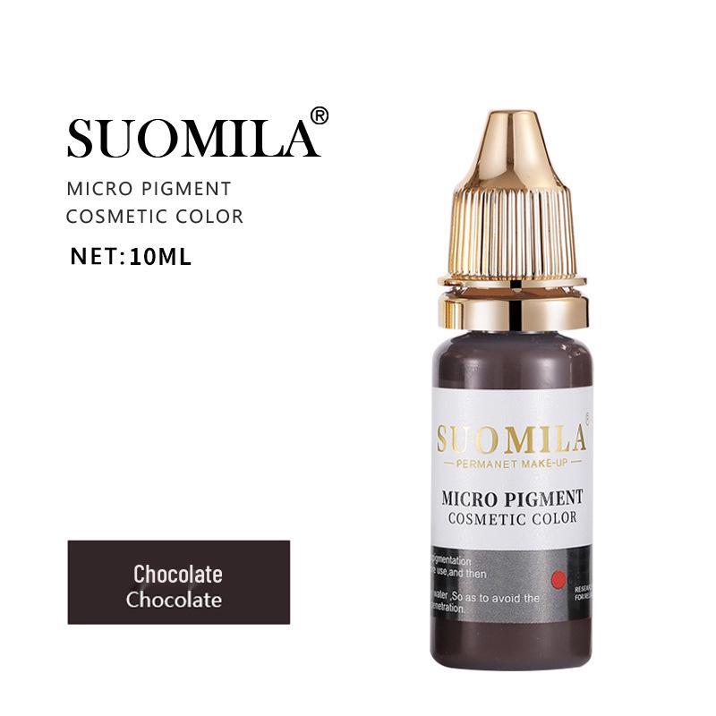 

10 мл SUOMILA Пігмент для мікроблейдингу Німецький Рослинний Напівперманентний Порошок для Брів, Підводки для Очей, Губ, Емульсія для Татуажу Брів.
