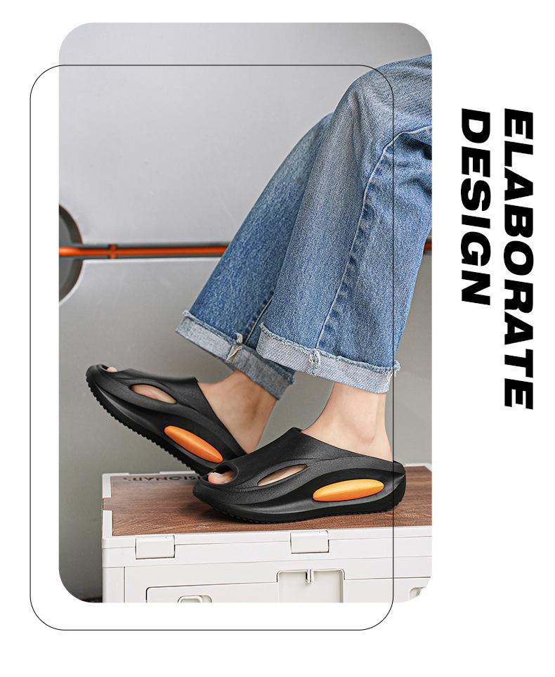 Cross-Border Trendy Color Block Thick Sole Non-Slip Breathable Sports Sandals for Couples