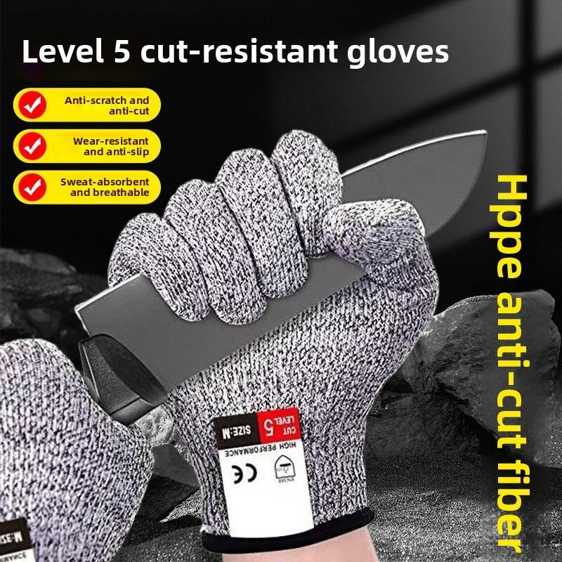 HPPE Level 5 Safety Anti Cut Gloves High-strength Industry Kitchen Gardening Anti-Scratch Anti-cut Glass Cutting Multi-Purpose