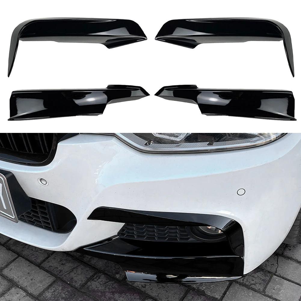 Für BMW F30 F31 M Sport 2012-2019 Frontstoßstangenlippe Splitter Canards Spoiler 1 Paar Auto Nebelscheinwerfer Augenbrauenrahmen Abdeckung Kühlergrill