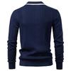 Gant 2025 Autumn and Winter Embroidery New European Size Lapel Men's Sweater Polo Half Zipper High-quality Knitted Sweater Men's Clothing