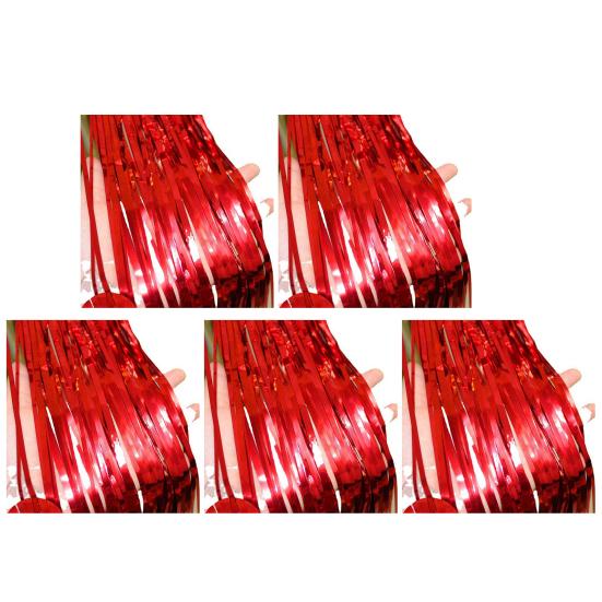 Sparkling Foil Fringe Curtains 1x2m Metallic Streamer Backdrop for Wedding